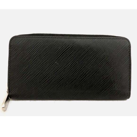 Authentic LV Louis Vuitton Black Epi Leather Zippy Long Wallet Pink Interior - Picture 1 of 15